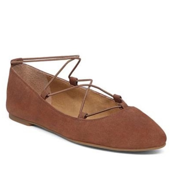 Lucky Brand Shoes - Lucky Brand Women Flat Cognac Lace Up Size 8.5